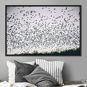 signwin Framed Canvas Wall Art Flying Together Birds...