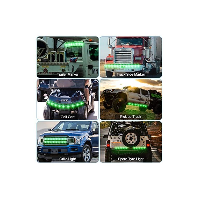 Green LED Marker Lights 10V30V, 3/4" HGV Trucks British Trucking