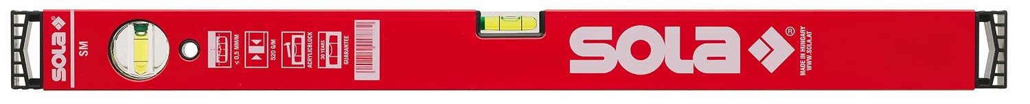 SOLA SM40RED - Nivel de burbuja de perfil tubular SM Red (400 mm)
