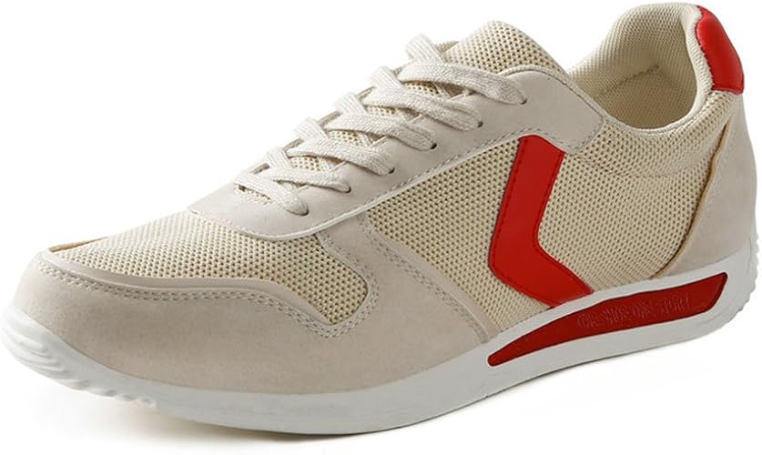 Amazon メンズシューズ春と秋新しいスタイリッシュな快適な通気性のカジュアルシューズノンスリップ通気性アウトドア 色 ベージュ サイズ さいず Eu42 Uk8 5 Cn43 スニーカー