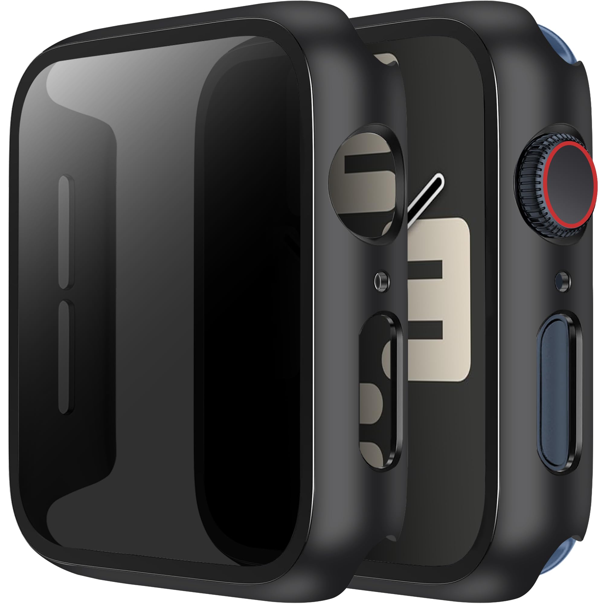 LINTEKER 2 Pack for Apple Watch 44mm Case with Privacy Screen Protector, [Anti-Peeping] Ultra-Thin Protective Cover for Apple Watch SE 3 (2025) / SE2 / SE/Series 6/5/4 44mm, Black