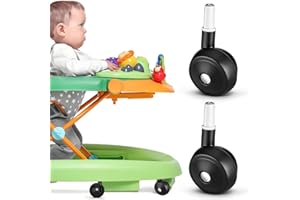 DOITOOL 4 Pcs Universal Plastic Replacement Wheels for Baby Strollers Buggy Stroller Accessories Quiet Easy Install