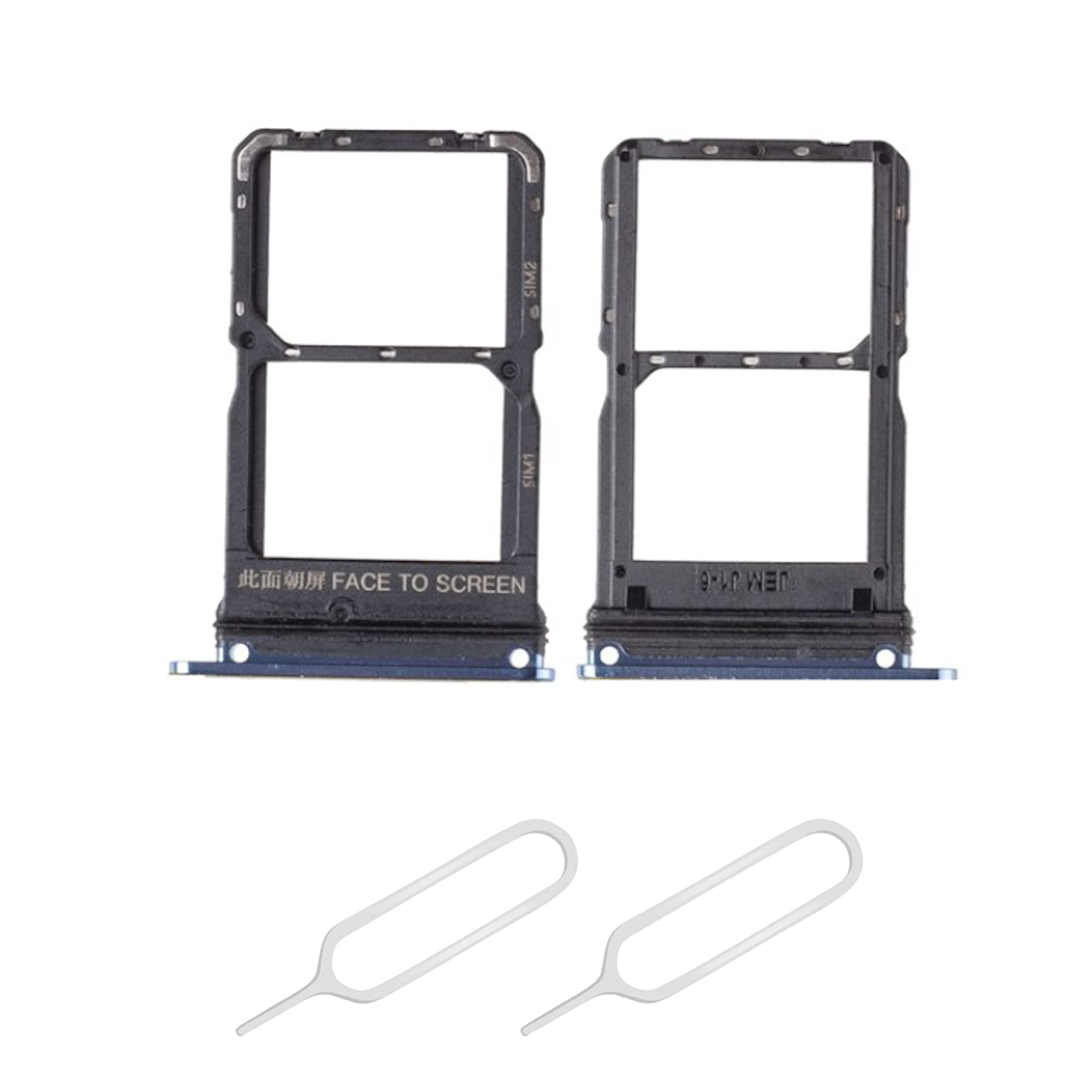 THE TECH DOCTOR Replacement Single Sim Tray Card Slot for Xiaomi Mi 10 with 2x Sim Pin Open Ejector Tool (Grey)