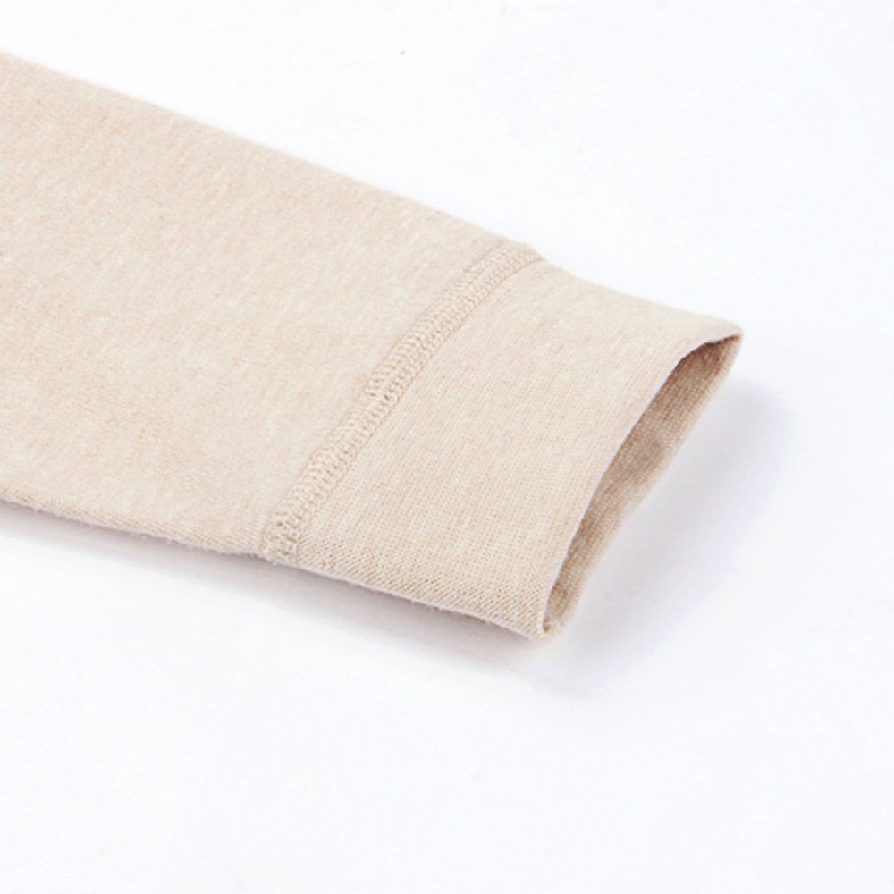 Jane Chen\'s Baby Snap Striped Long Sleeve Onesie Organic Color Cotton Bodysuit (Height 80, Apricot Puppy)