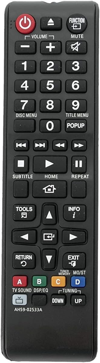 Universal Remote AH59-02533A for Samsung Blu-ray Sound System 3D DVD HT-H4530 HT-H5500W-ZA HT-H5530 HT-F4500 HT-H4500 HT-H5500W HT-J4100 HT-J4500 HT-J5500W HT-JM41 HT-J5500