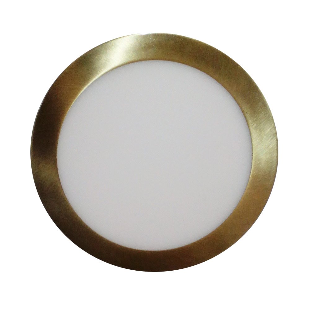 Interfan Round Downlight, Metal, 18 W, Gold