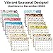 Small 8x6 Desk Calendar 2020 (Seasons), Use to December 2020, Flip Desktop Counter Top Calendar, with Stickers for Calendars, Seasonal Designs for Family Home and Office