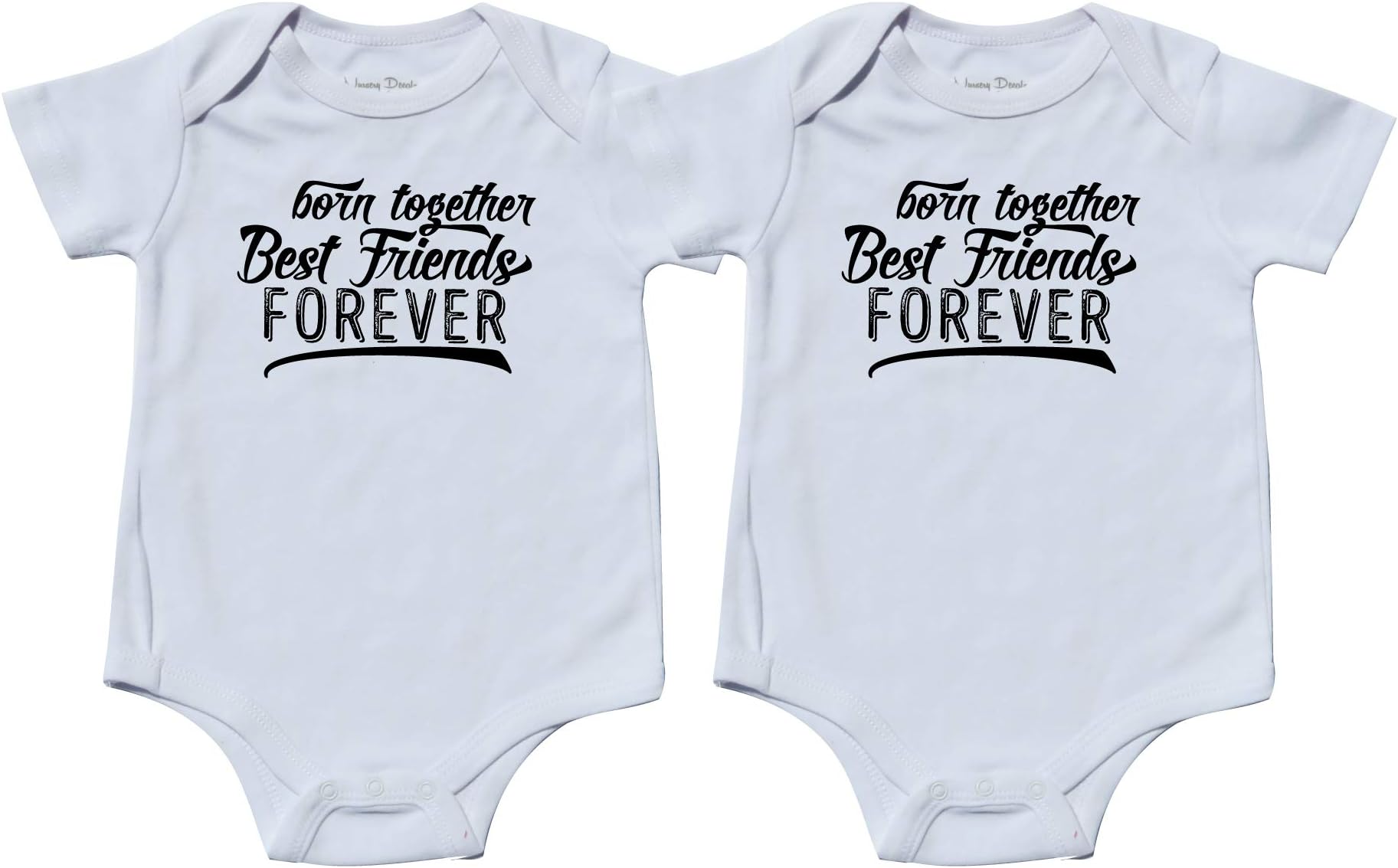Unisex Twin Bodysuits, Includes 2 Bodysuits, Twin 1 Twin 2, Womb Mates