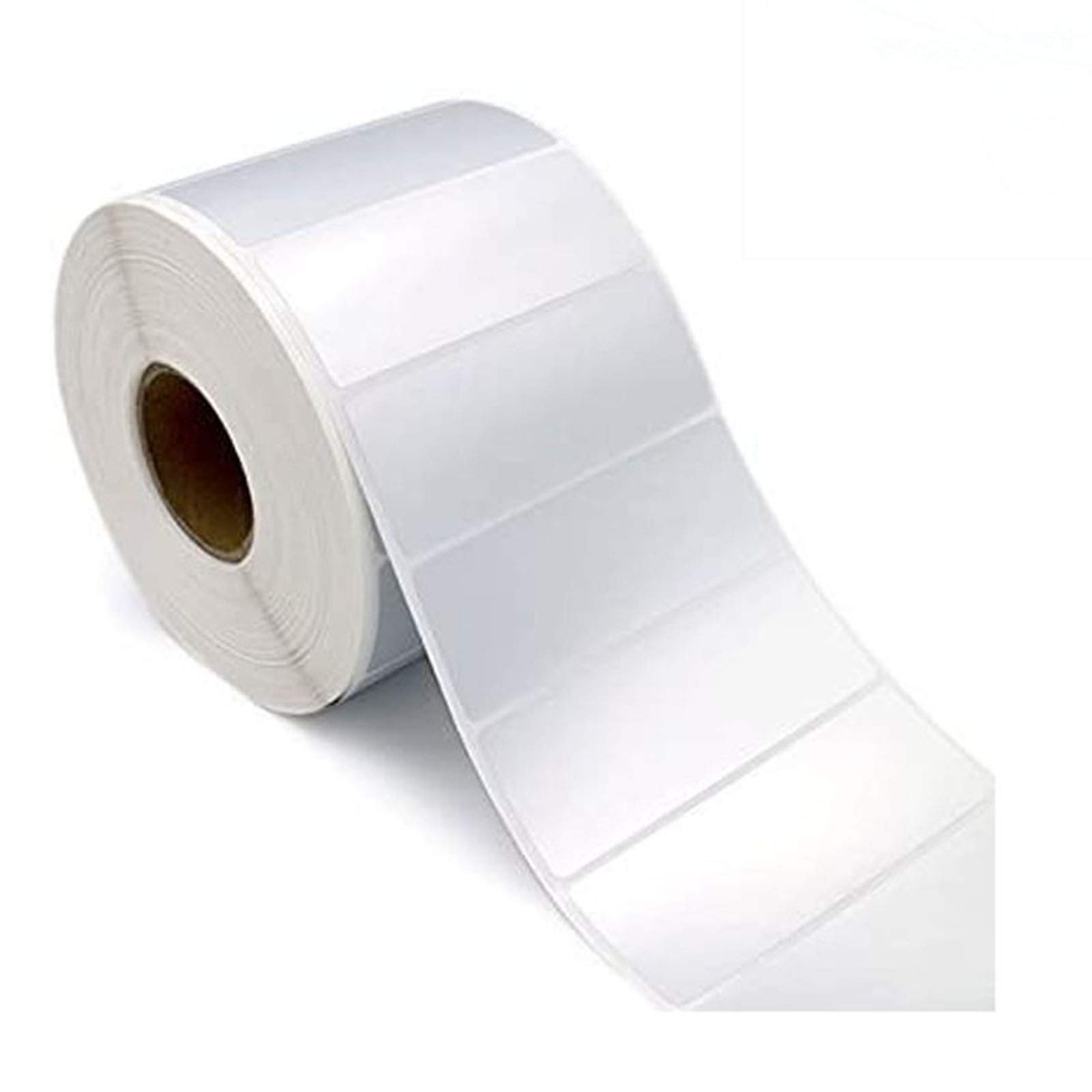 1000 Pcs White Self Adhesive Label Sticker, Address Label Roll Sticky, Self-Adhesive Household Labels, Blank, on Roll, Freezer Labels, for Office, Kitchen, Jam(White)