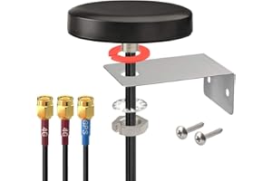 Bingfu 4G LTE MIMO Cellular GPS Fixed Bracket Wall Mount Antenna for 4G LTE GPS Cradlepoint IBR900 IBR1700 Sierra Wireless Airlink MG90 MP70 GX450 RV50 RV50X Industrial Gateway Modem Mobile Router