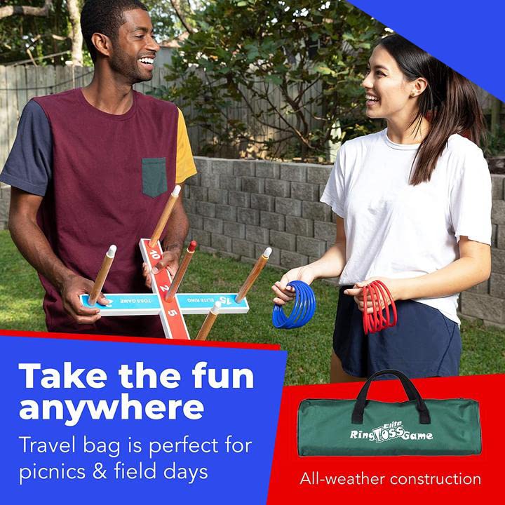 Elite Sportz Ring Toss Games for Kids Outdoor Yard Game for Adults