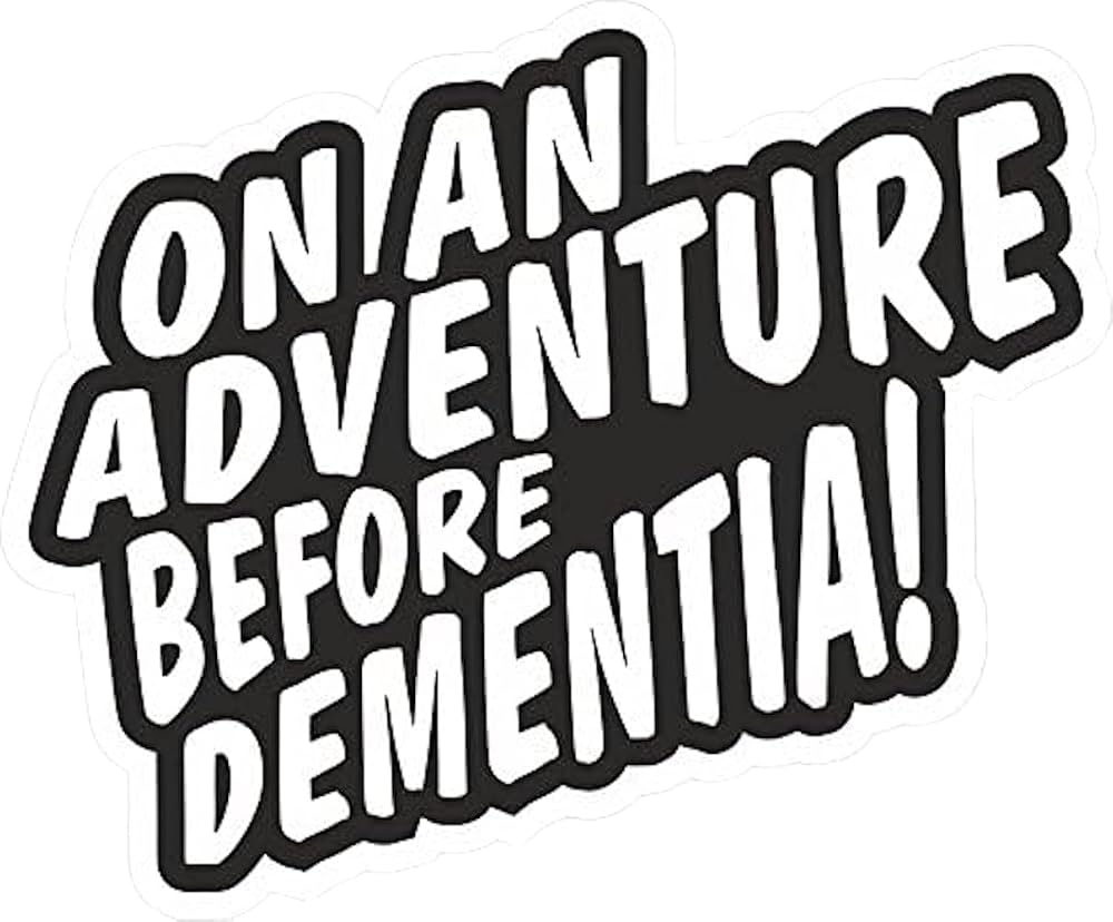 CTD Funny On An Adventure Car Sticker Vinyl 130x90mm White Black