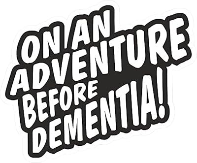 CTD Funny On An Adventure Car Sticker Vinyl 130x90mm White Black