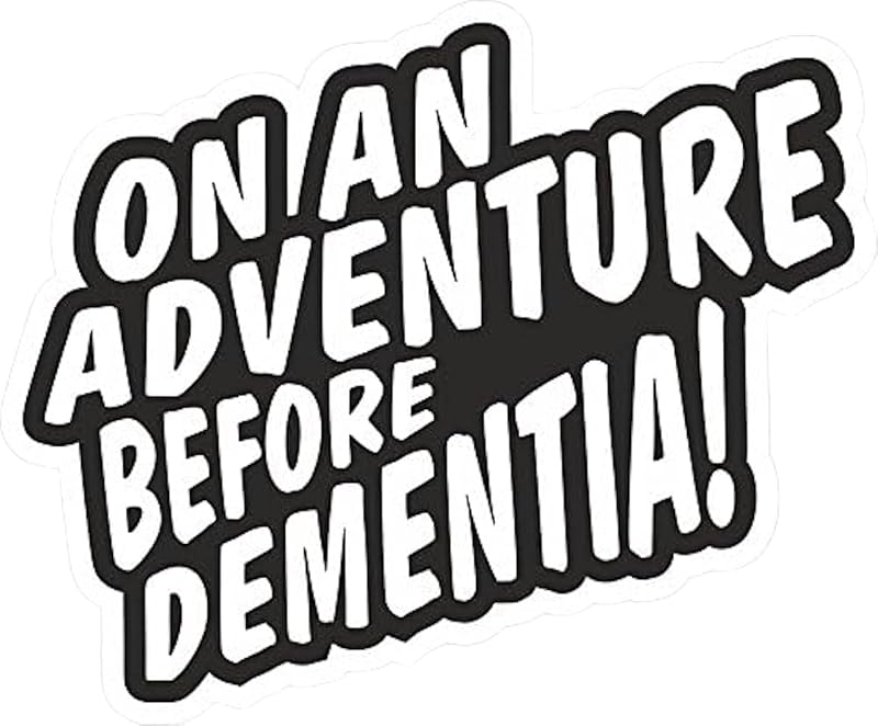 CTD Funny On An Adventure Car Sticker Vinyl 130x90mm White Black