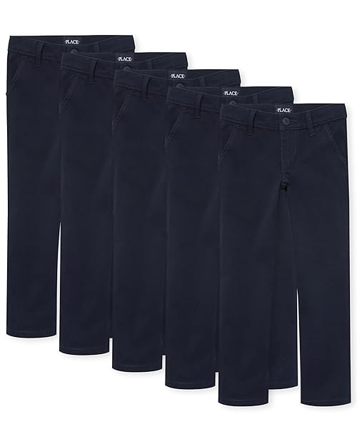 The Children's Place Girls' Skinny Chino Pants, Tidal 5-Pack, 14