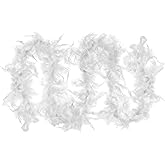 PPhtony Feather Boa 38g 2 Yards Turkey Feather Boas for Halloween Wedding Dancing Party Costume