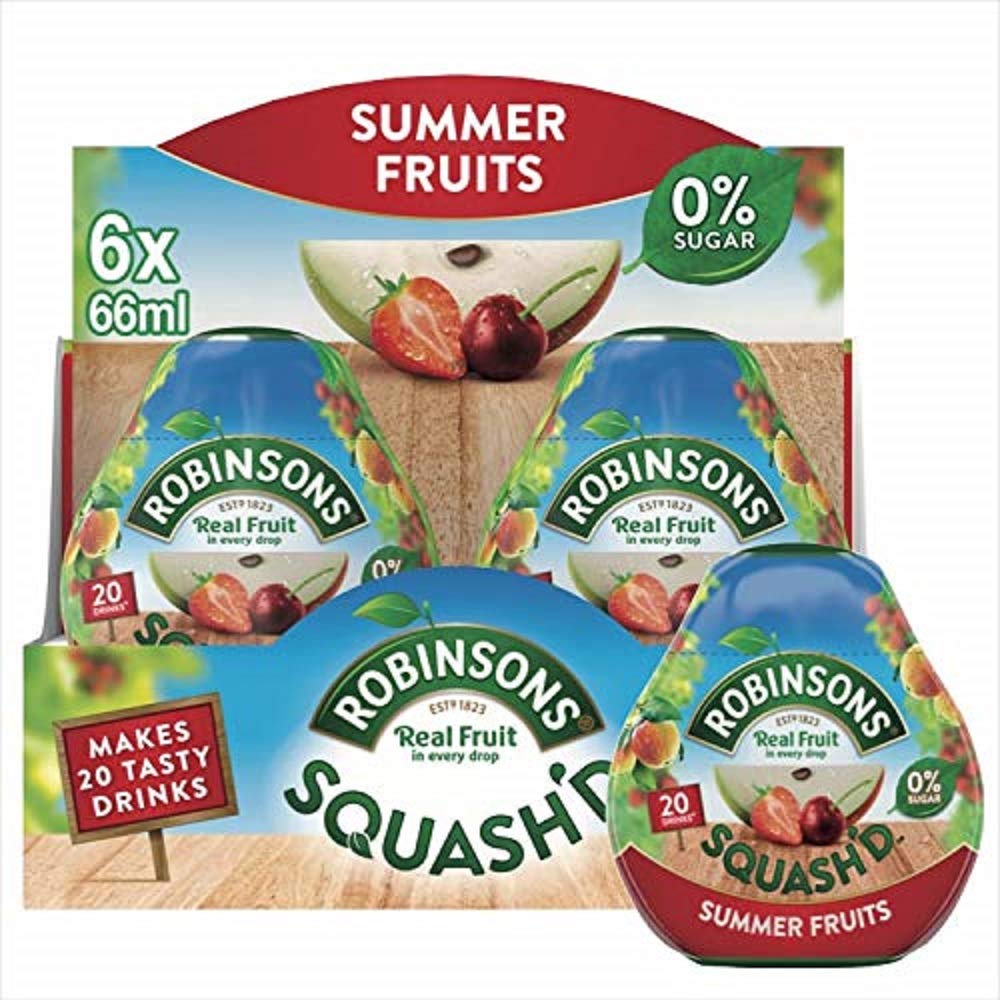 Robinsons Squash'd Summer Fruits OnTheGo Squash, 6 x 66 ml Amazon.co