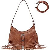 Sunwel Fashion Small Western Fringe Underarm Purse Mini Hipppie Shoulder Bag with Tassel for Women