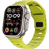 raycarrey Soft Silicone Waterproof Strap Compatible with Apple Watch Ultra Band 49mm 45mm 44mm 42mm 41mm 40mm 38mm,Men Women Sport Bands for iWatch Series 8 7 6 5 4 3 2 1 SE Ultra (42/44/45/49mm,