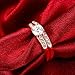 TIVANI [Eternity Love] Women's Pretty 18K Rose Gold Plated Solitaire CZ Crystal Engagement Rings Set Best Promise Rings for Her Anniversary Wedding Bands Collection Jewelry Rings