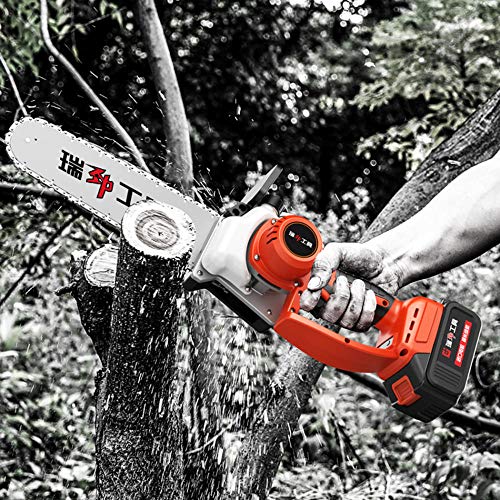 E Kettensäge,Elektrische Kettensäge, Akku Säge Der batteriebetriebene Mini-Holzschneider Aller Zeiten wiederaufladbar(1… – Bild 8