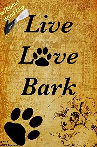 Live Love Bark Double Sided Dog Garden Flag 12 x 18 for Dog Owners Lovers Memorial