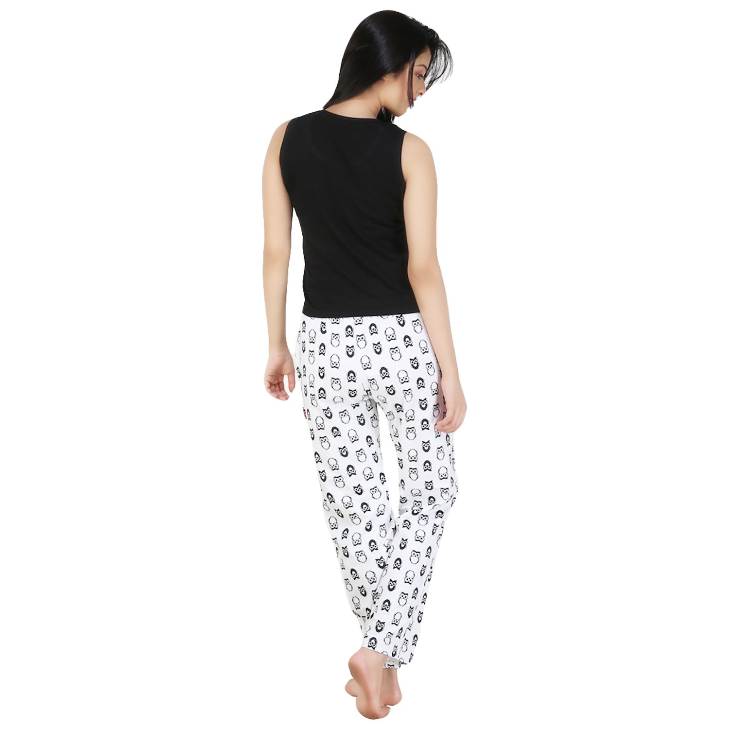 nite flite cute owl cotton pyjamas for women