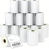 BETCKEY - 4" x 6" (102 mm x 152 mm) Shipping Labels Compatible with Zebra & Rollo Label Printer(not for dymo 4XL), Premium Adhesive & Perforated [16 Rolls, 4000 Labels]