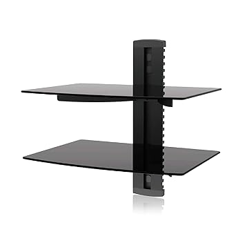 TV Wall Mount, Ematic Wall Mount Kit with 2 Shelves, Cable Organization for DVD Players, DVRs and Console Gaming Systems [ EMD212 ]