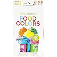 ColorKitchen Food Coloring Multi-Pack (10 Packets-5 Colors) – Plant-based Colors | Artificial Dye-free | Gluten-free | Non-GM