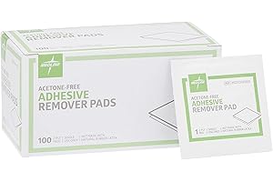 Medline Adhesive Remover Pads, Acetone-Free, 2-Ply, Box of 100