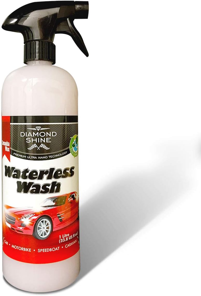 Diamond Shine Waterless Wash & Wax Car Cleaner Spray, 1 Litre, Eco-Friendly No-Rinse Car Wash & Polish
