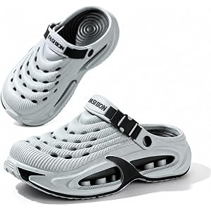 Men's Breathable and Comfortable Summer Clogs, Breathable Non-Slip Beach Sandals, Soft Hollow Out Platform Slip On Shoes
