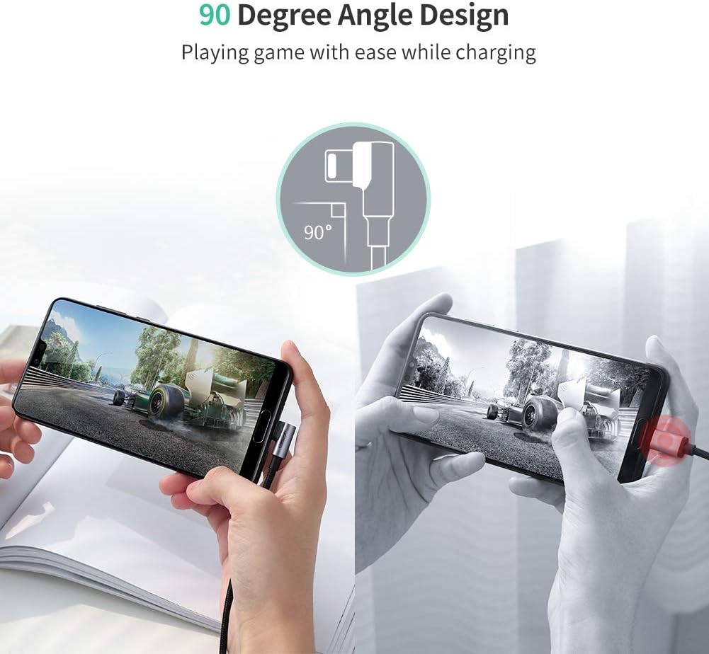 UGREEN USB A to USB C Cable 90 Degree 3A Right Angle USB C Charger Cable Fast Charging Compatible with iPhone 17/16/15 - Image 3