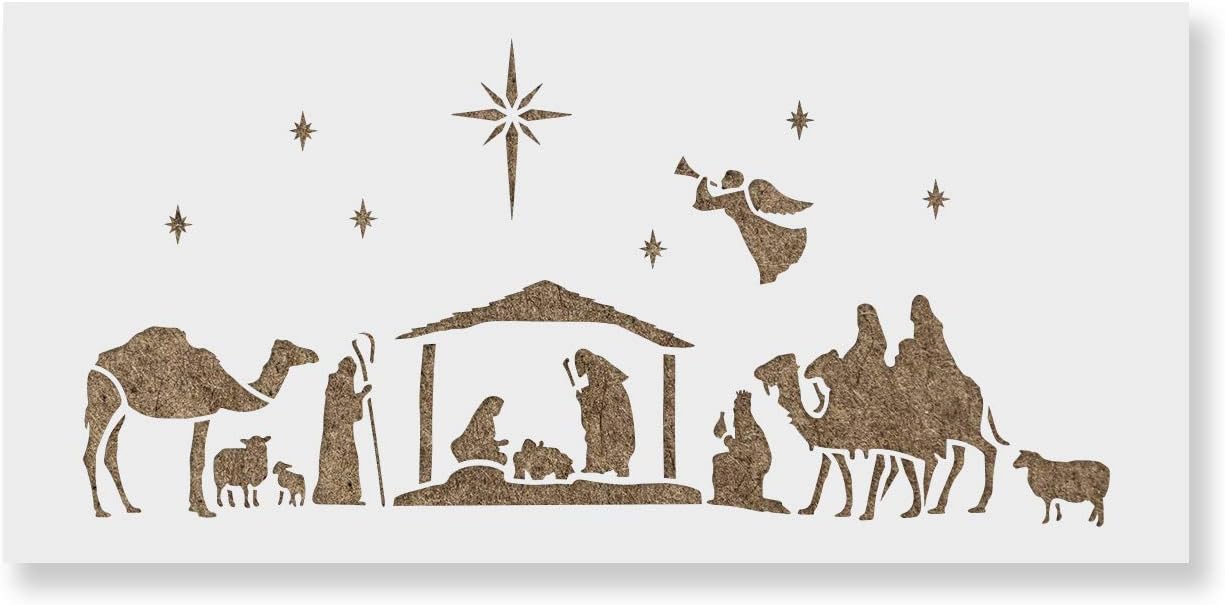 Nativity of Jesus Stencil Reusable Stencils for Painting