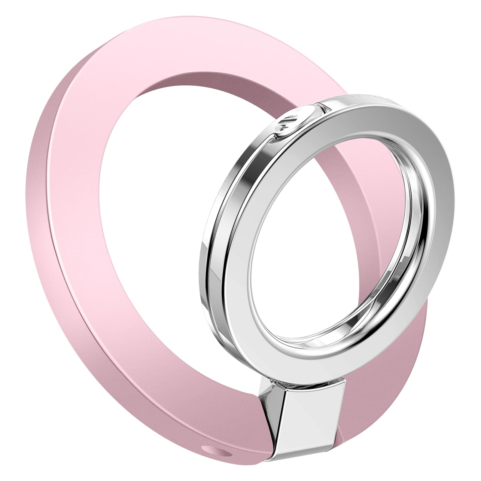 GVIEWIN Magnetic Phone Ring Holder, Compatible with MagSafe Phone Grip with Adjustable Stand, Magnet Phone Ring Kickstand for iPhone 17 Pro Max/16/15/14/13/12 Series/Other Smartphones (Pink) — image 1