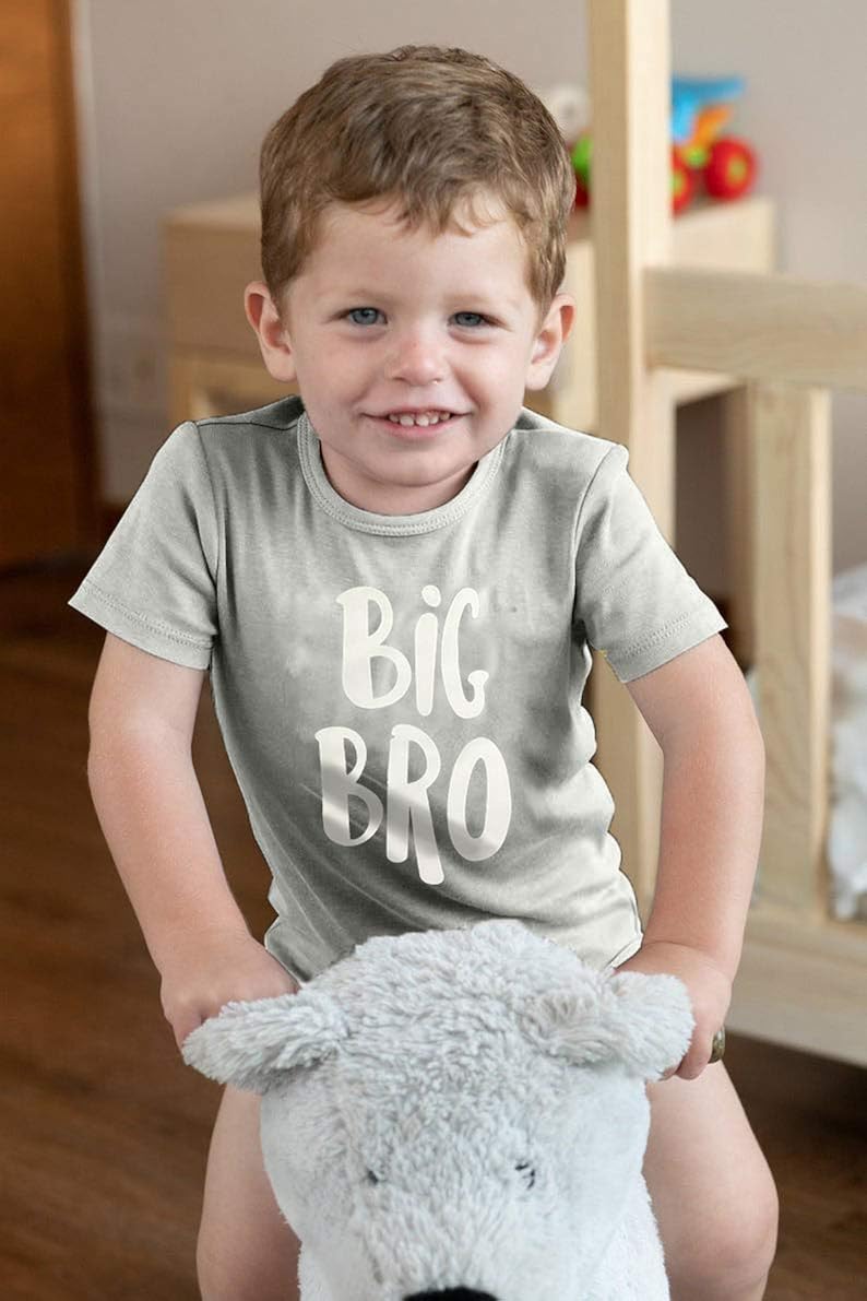 Big Bro T Shirt for Toddler Baby Boys Little Brother Graphic Short Sleeve Tee Shirts Infant: Clothing
