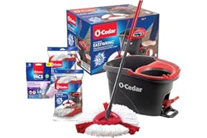 O-Cedar EasyWring Spin Mop & Bucket System +2 Power Refills with Lavender Cleaning PACS (Variety Pack)
