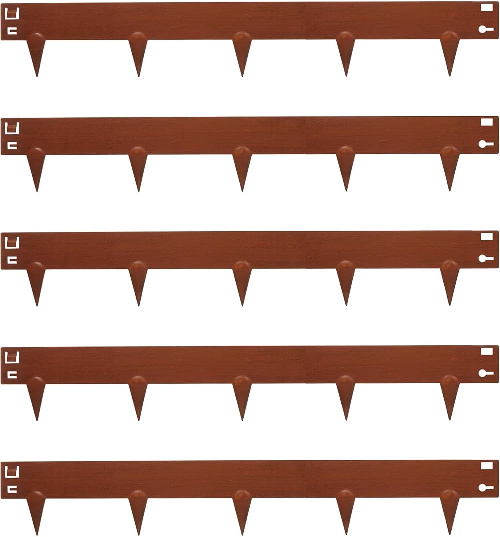 Harbour Housewares 5M Galvanised Steel Lawn Edging 8cm Face Height Rust