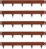 Harbour Housewares 5M Galvanised Steel Lawn Edging 8cm Face Height Rust