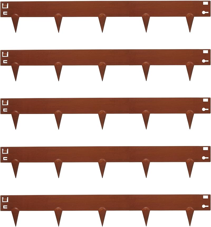 Harbour Housewares 5M Galvanised Steel Lawn Edging 8cm Face Height Rust