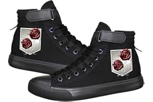 YUNLEI Attack on Titan Wings of Liberty Printed Cosplay Shoes Unisex Adults High Top Shoes