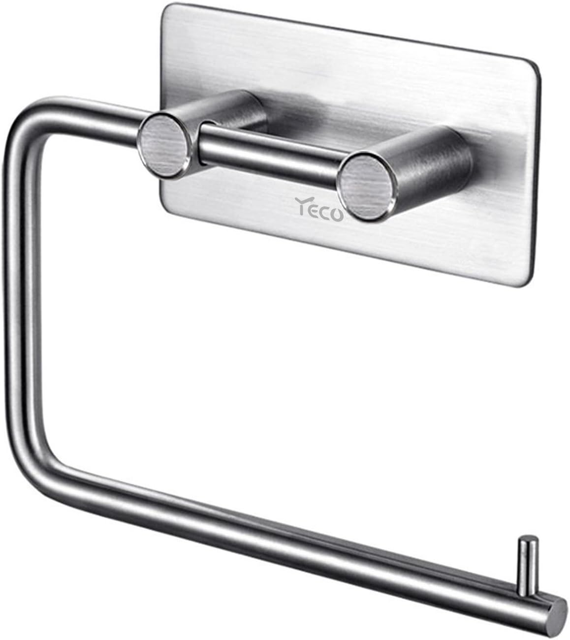 Self Adhesive Toilet Roll Paper Towel Holder Wall Mount Stainless Steel Paper Towel Hook,Paper Towel Dispenser Stick On Sticky Tissue Roll Hanger for Bathroom Kitchen Lavatory Hotel