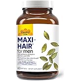 Country Life Maxi-Hair for Men - 2000mcg Biotin, Saw Palmetto, Pumpkin Seed Oil, DIM, Potassium, Magnesium, Calcium & Zinc Blend - Supports Healthier Hair, Scalp, Skin & Nails, 60 Vegan Capsules