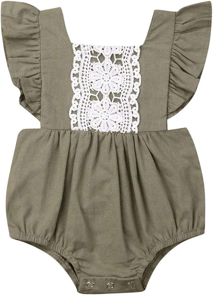 boho lace romper baby