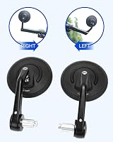 SUPAREE Round Bar End Mirrors 2 Pack 7/8 Inch Universal E-MARK Safe view 7