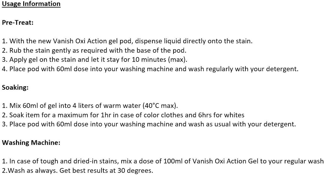 Vanish Fabric Stain Remover Oxi Action Liquid, 4L, 4 l (Pack of 1) - Image 4