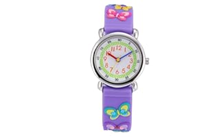 Jewtme Kids Time Teacher Watches 3D Cute Cartoon Silicone Children Toddler Butterfly Wrist Watches for Ages 3-10 Boys Girls Little Child