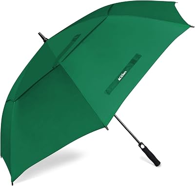 ACEIken Golf Umbrella Windproof 62 Inch Dark Green Double Canopy