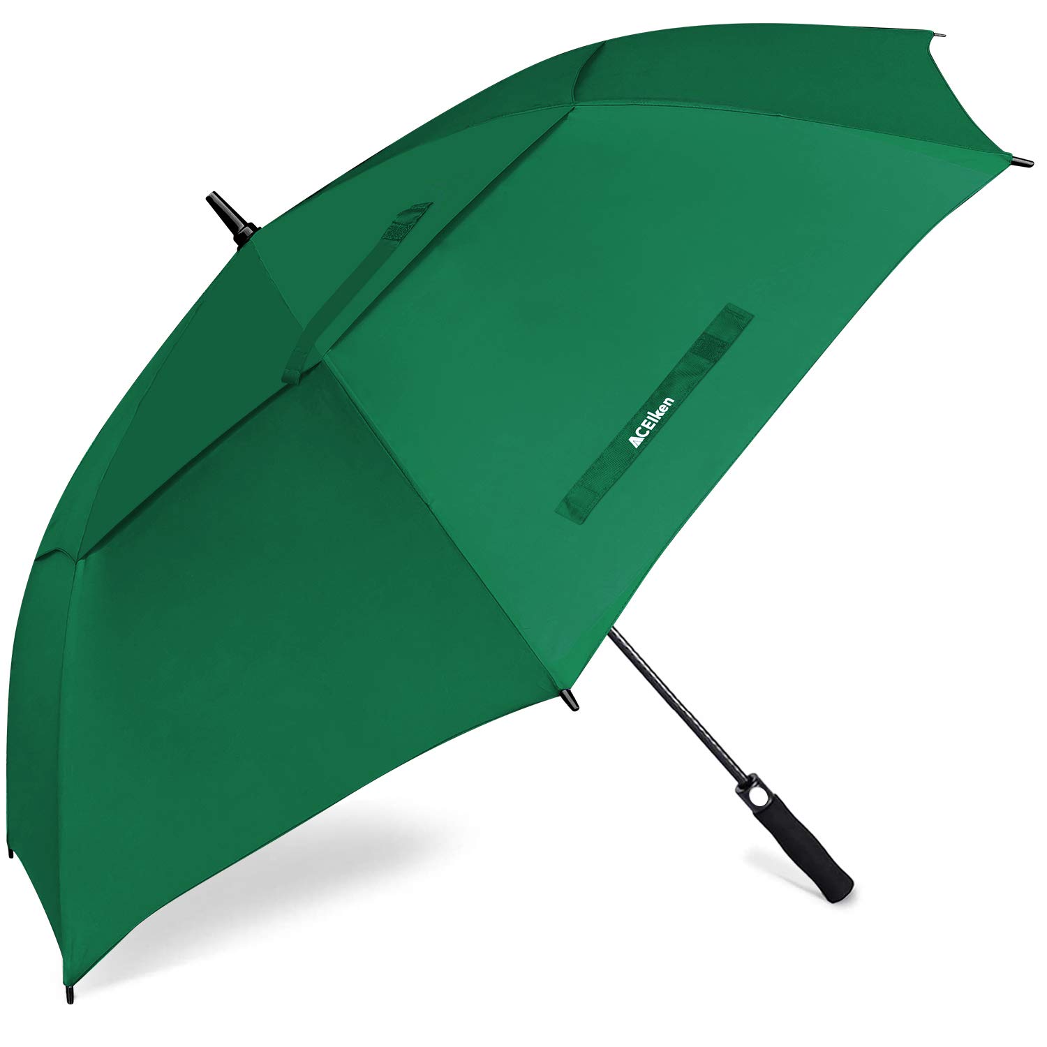 ACEIken Golf Umbrella Windproof Large 62/68 Inch, Double Canopy Vented, Automatic Open, Extra Large Oversized,Sun Protection Ultra Rain & Wind Resistant Stick Umbrellas (Dark Green, 68 inch)